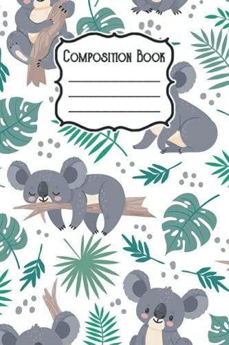 Composition Notebook: 6 X 9 120 Page Koala Pattern