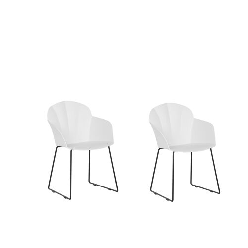 Chaise de salle à manger Set de 2 Blanc SYLVA