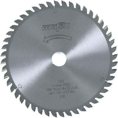 Lame de scie au carbure HM MAFELL Z48 denture alternée 162x1.2 / 1.8x20 mm - 92584