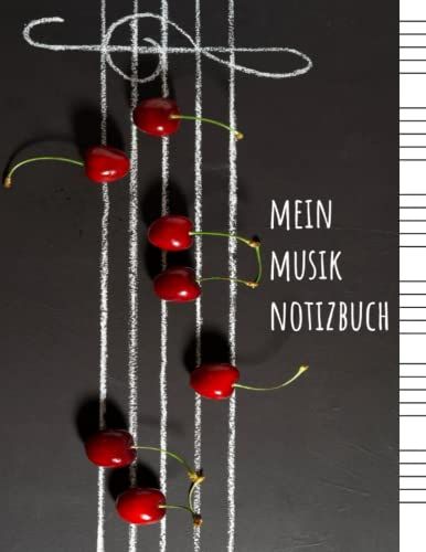 Mein Musik Notizbuch: 6 Notenzeilen Pro Seite / 100 Seiten A4 Mit Breitem Notensystem