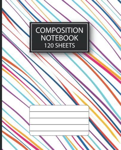 Composition Notebook 120 Sheets: Beautiful Patterns College Ruled, Blank Wide Lined 120 Pages, 7.5" X 9.75" Workbook For Girls Boys Kids Teens Students.