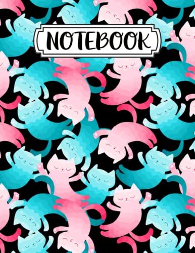 Notebook: Cat Composition Notebook For "College Ruled" - 120 Pages - Large ( 8.5 X 11 )