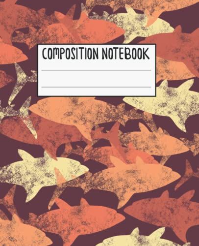 Shark Composition Notebook: Wide-Ruled, 7.5 X 9.25, 100 Pages, For Kids, Teens, And Adults (Composition Notebooks)