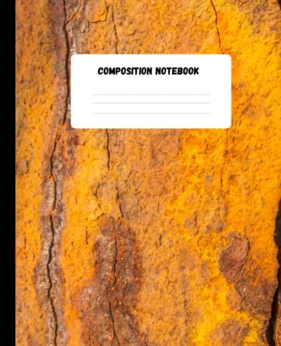 Composition Notebook: Blank Wide Ruled Paper Notebook | Rusty