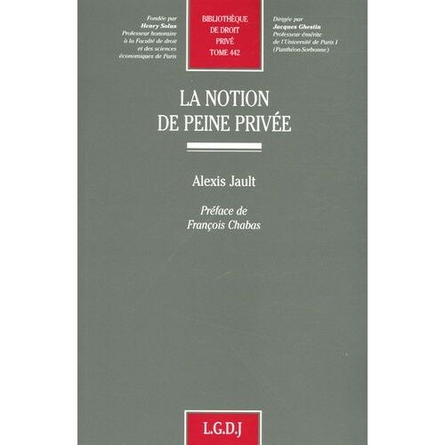 La Notion De Peine Privée