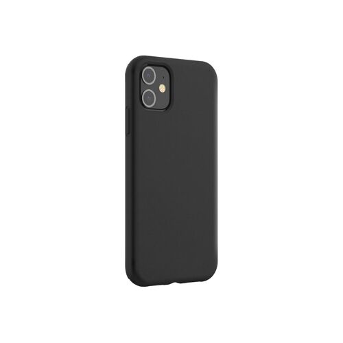 Coque iPhone 12 / 12 Pro Silicone SoftTouch Noire Bigben