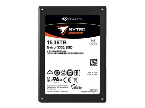 Seagate Nytro 3332 XS7680SE70094 - SSD - chiffré - 7.68 To - interne - 2.5" - SAS 12Gb/s - Self-Encrypting Drive (SED)