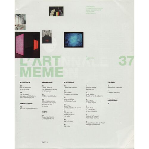 L'art Même / 2007 N°37 : Arts Plastiques (65p)