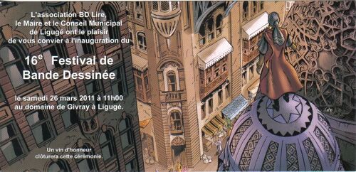 Carton Invitation Chabbert Eric Festival Bd Ligugé 2011 (Nova Genesis Uchronies)