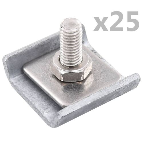 Ensemble De 25 Connecteurs De Tapis De Grille Argenté