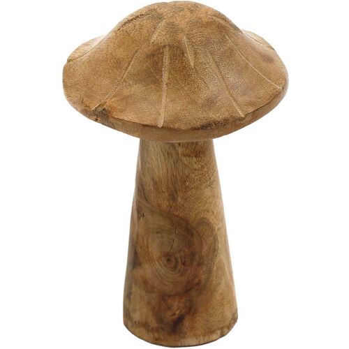 Champignon déco en manguier 15 x 12 cm