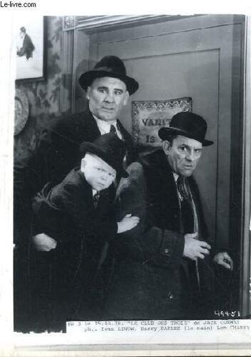 1 Photographie Professionnelle Tirée Du Film Le Club Des Trois De Jack Conway, Avec Ivan Linow, Harry Earles Et Lon Chaney.
