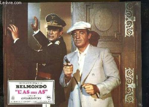 Jeu De 2 Photographies D Exploitation Du Film L As Des As , De Gérard Oury Avec Jean-Paul Belmondo