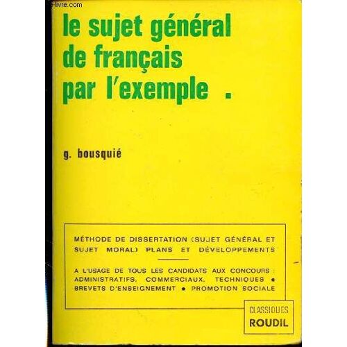 Le Sujet Général Par L'exemple