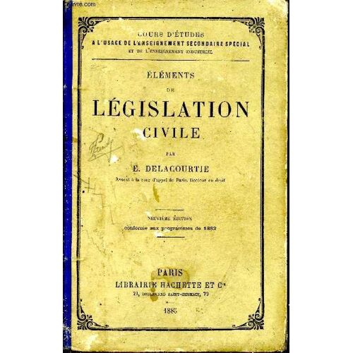 Eléménts De Législation Civile