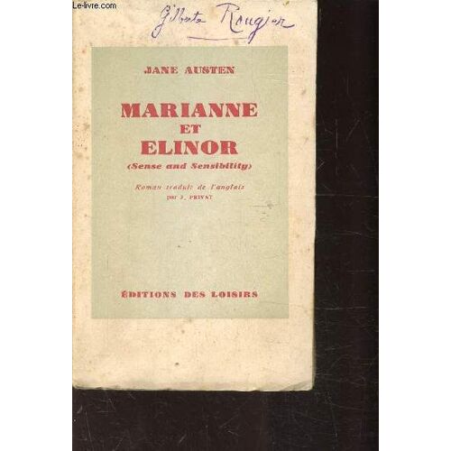 Marianne Et Elinor ( Sense And Sensibility )
