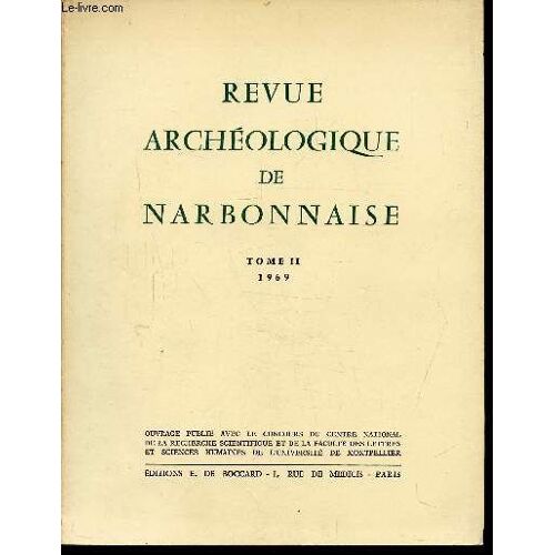 Revue Archeologique De Narbonnaise - Tome Ii - 1969