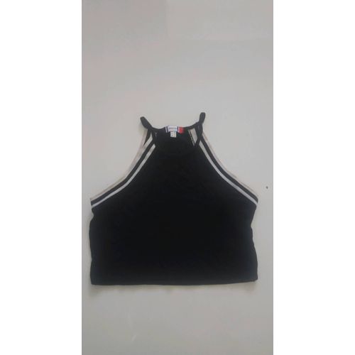 Crop-Top Noir Et Blanc Taille M