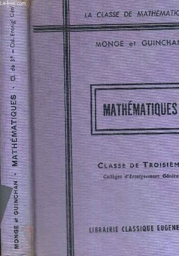 Mathematiques - Classe De Troisieme - La Classe De Mathematiques