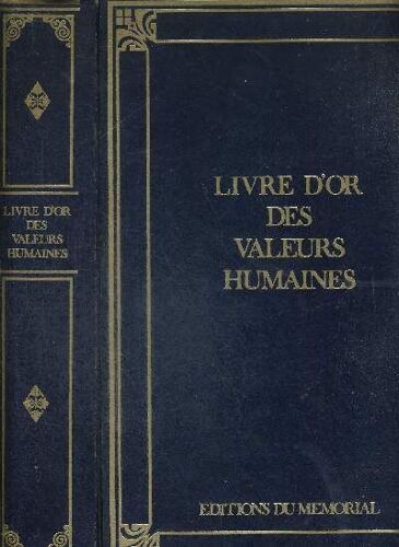 Livre D Or Des Valeurs Humaines