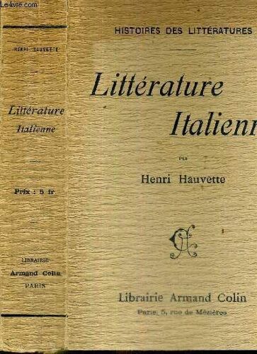 Litterature Italienne - Histoires De Litteratures