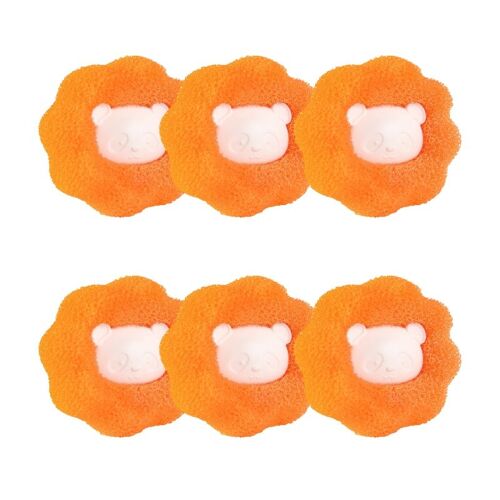 Boule d'épilation pour machine à laver 6 pcs Orange
