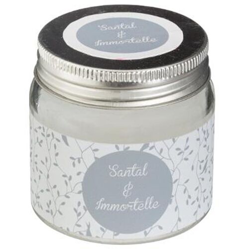 Bougie Parfumée en Verre "Bocal" 65g Santal & Immortelle
