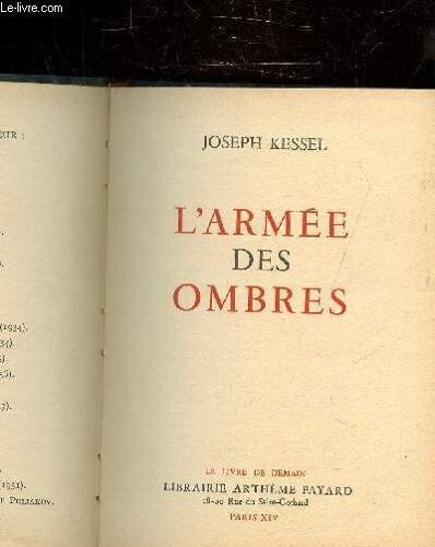 L Armee Des Ombres - Le Livre De Demain