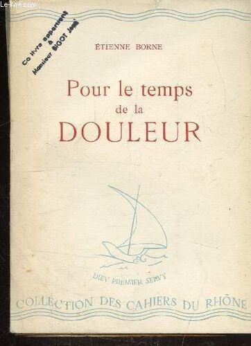 Pour Le Temps De La Douleur