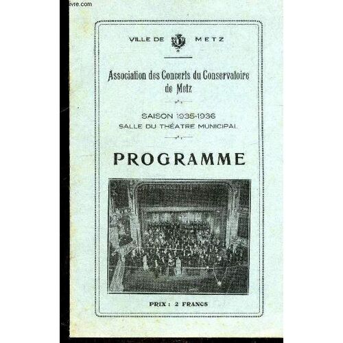 Programme Du 4 Avril 1936 - Saison 1935-1936 - Salle Du Theatre Municipal -