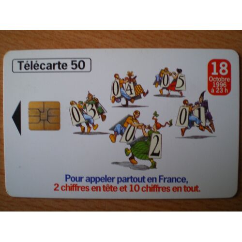 Télécarte 120 Unités France Telecom Numérotation À 10 Chiffres