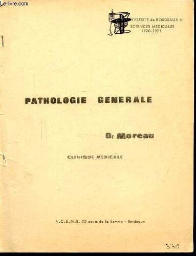 Pathologie Generale - Clinique Medicale -