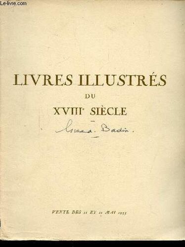 Catalogue De Vente Aux Encheres Livres Illustres Du Xviiie Siecle