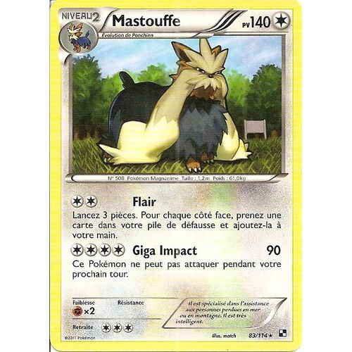 Mastouffe Niv 2 'noir&blanc' 140 Pv 83/114