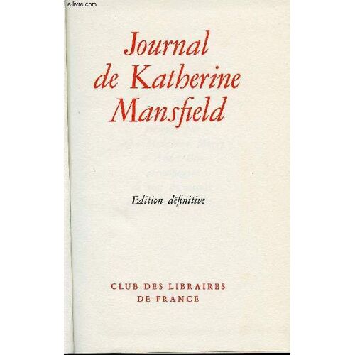 Journal De Katherine Mansfield