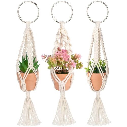 Boho ¿ Pendentif De Voiture Tissé Pour Nouvel An, Ornement Suspendu, Breloques, Rétroviseur, Fausse Plante Suspendue, Pour Marchandises