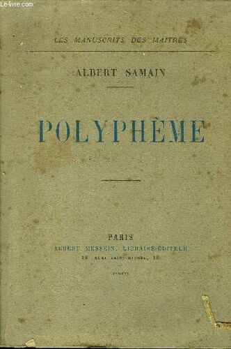 Polypheme - Deux Actes En Vers