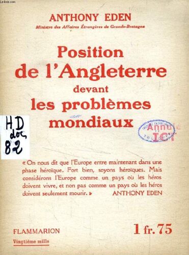 Position De L Angleterre Devant Les Problemes Mondiaux