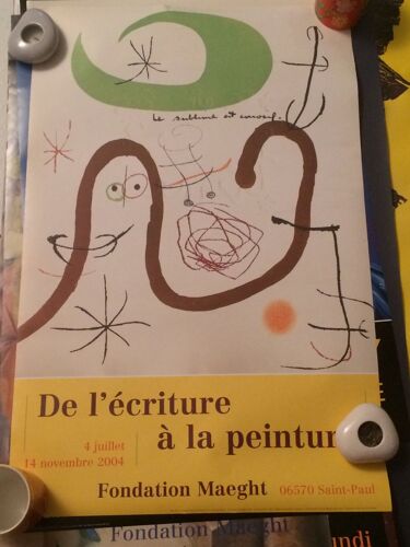 Affiche De L'exposition À La Fondation Maeght " De L'ecriture A La Peinture "