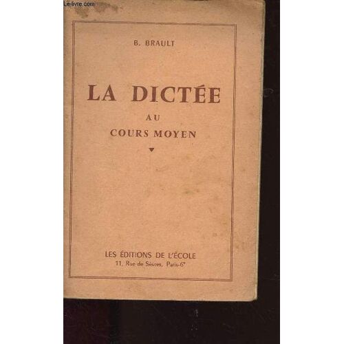 La Dictee Au Cours Moyen