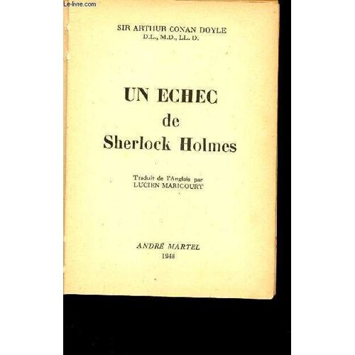 Un Echec De Sherlock Holmes