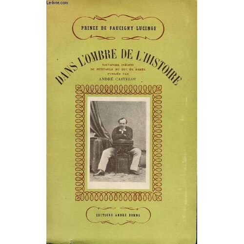 Dans L Ombre De L Histoire - Souvenirs Inedits Du Petit-Fils Du Duc De Berry