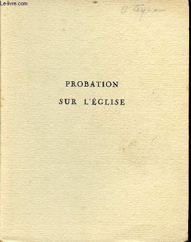 Probation Sur L Eglise