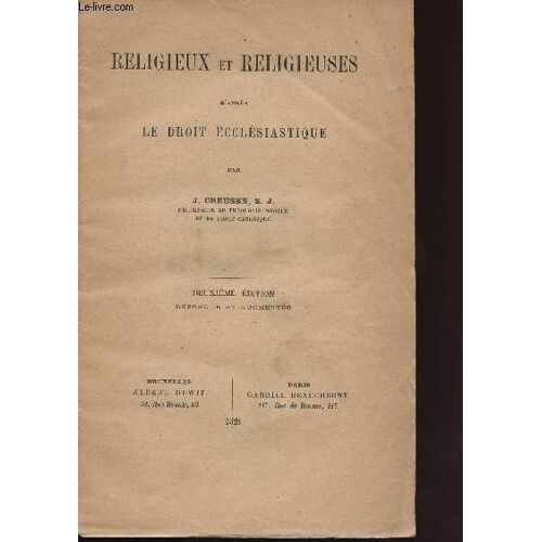 Religieux Et Religieuses D Apres Le Droit Ecclesiastique