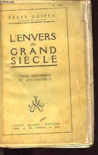 L Envers Du Grand Siecle