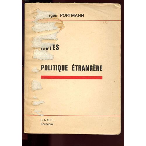 Notes De Politique Etrangere