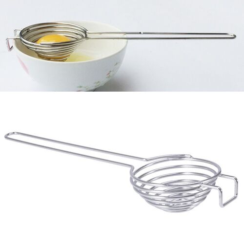 Moonbiffy-Mathiateur De Blanc D'?uf En Spirale En Acier Inoxydable, Dissolvant De Jaune D'oeuf, Outil De Cuisine À Long Manche, 1 Pièce