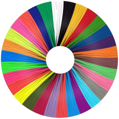 Recharges de Filament de stylo 3D, 30 couleurs, Filament de stylo 3D PLA 1.75mm, recharges d'impression lisse Non toxique