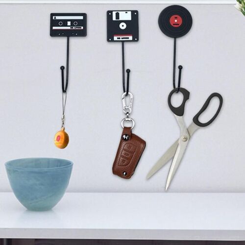 Crochet mural rétro auto-adhésif, résistant, sans poinçon, porte-serviettes, étagère de cuisine