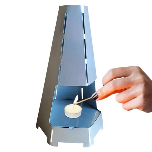 Chauffe-bougie en métal pour cheminée intérieure, chauffe-bougie, support chauffant pour four, décoration de bureau à domicile